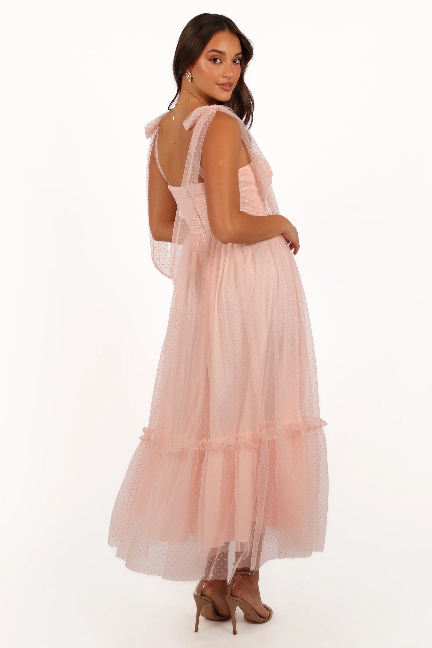 Blossom Chiffon Sweetheart Midi Dress