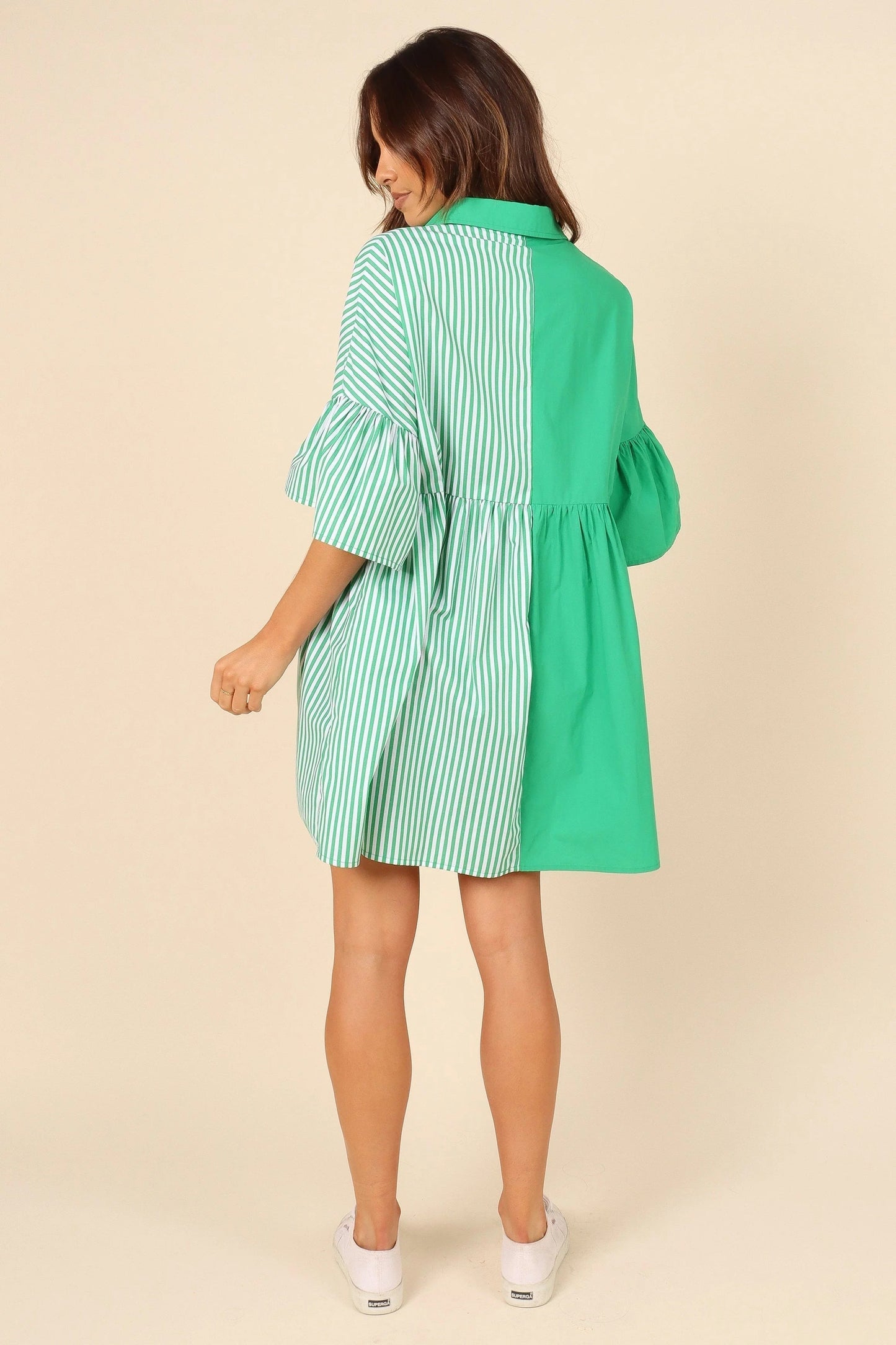 Frilled Collar Mini Dress