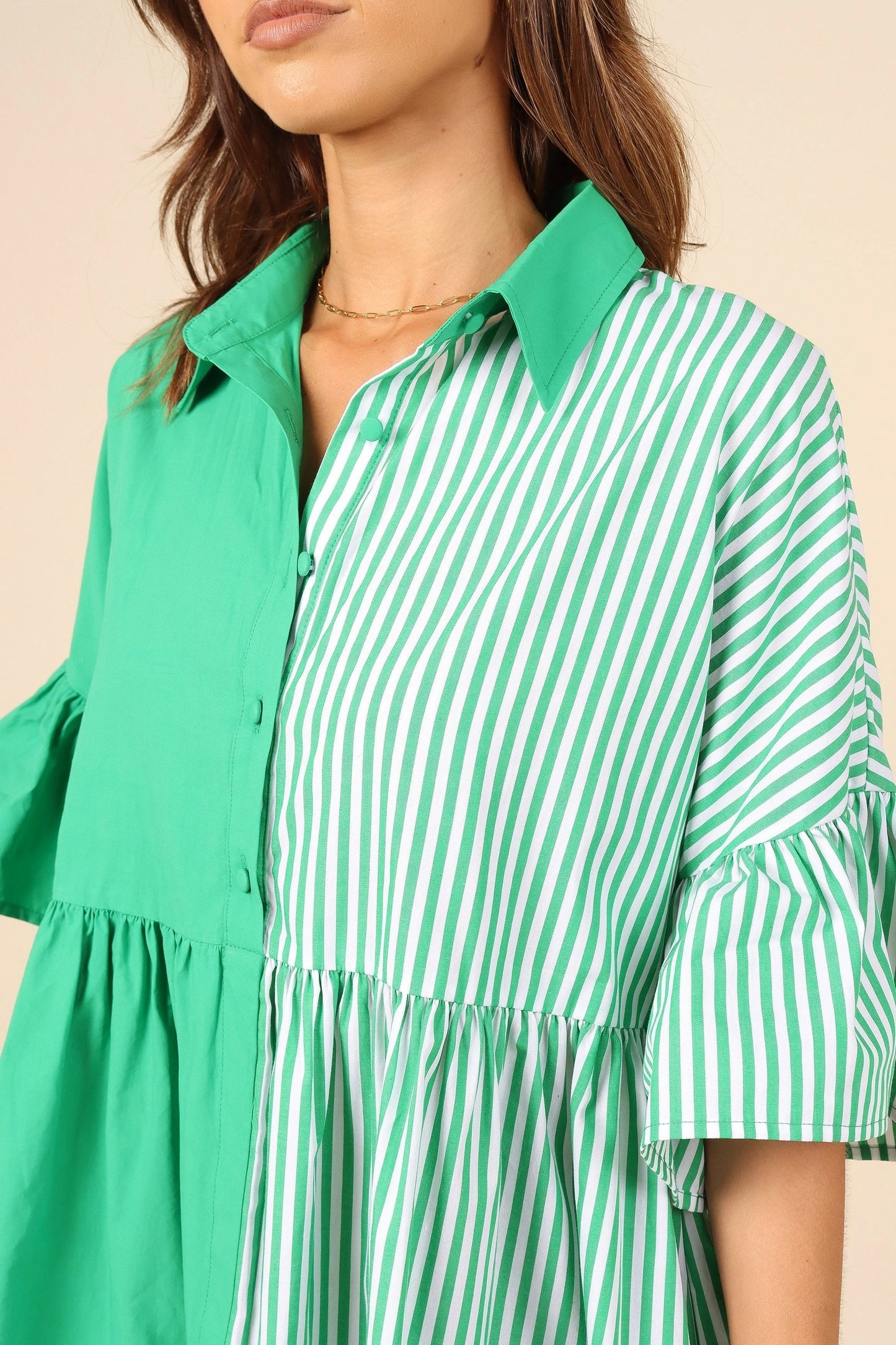 Frilled Collar Mini Dress