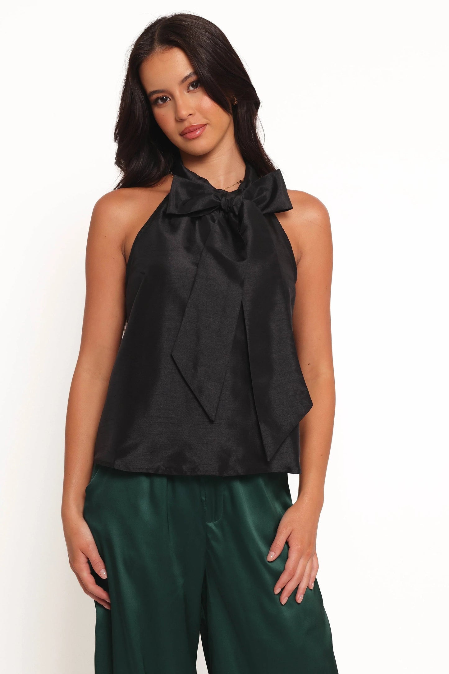 Halter Bow-Tie Sleeveless Top