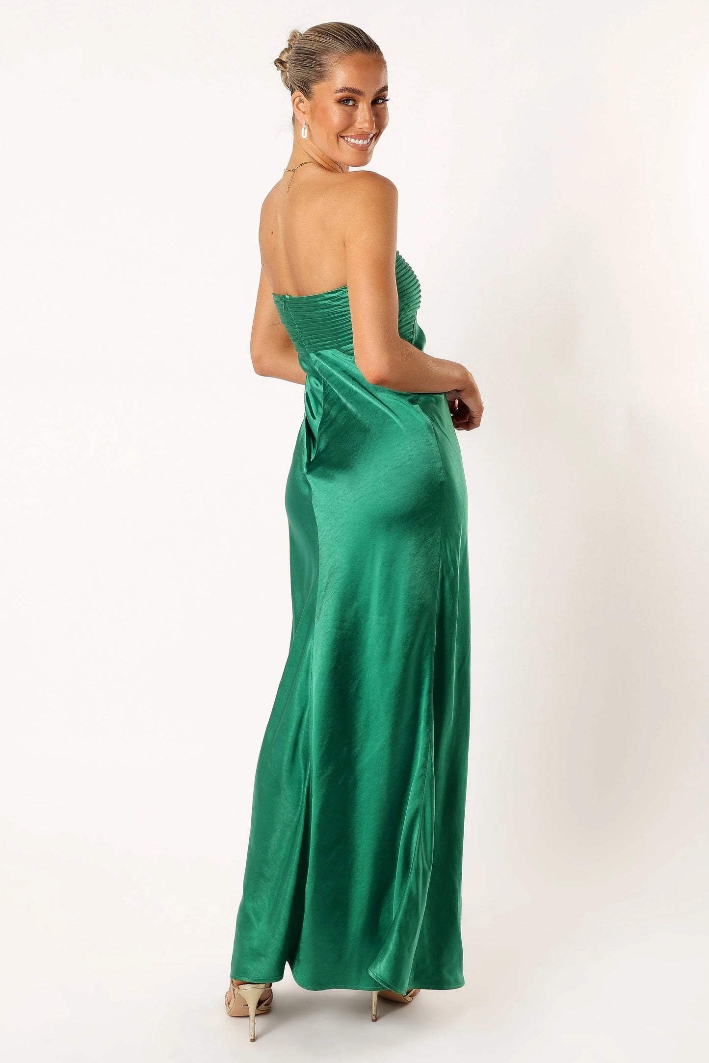 Pleated Bodice Maxi Dress