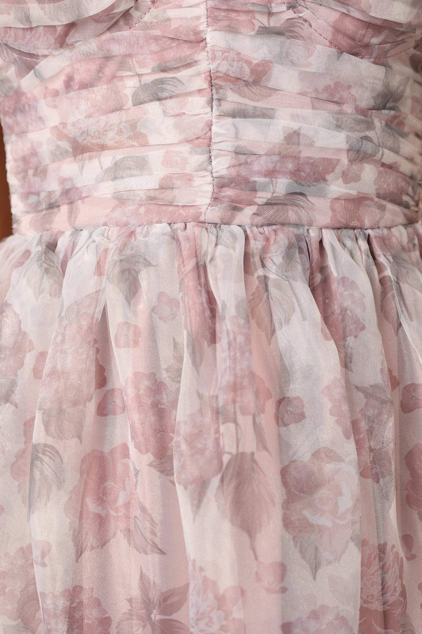 Blossom Chiffon Sweetheart Midi Dress