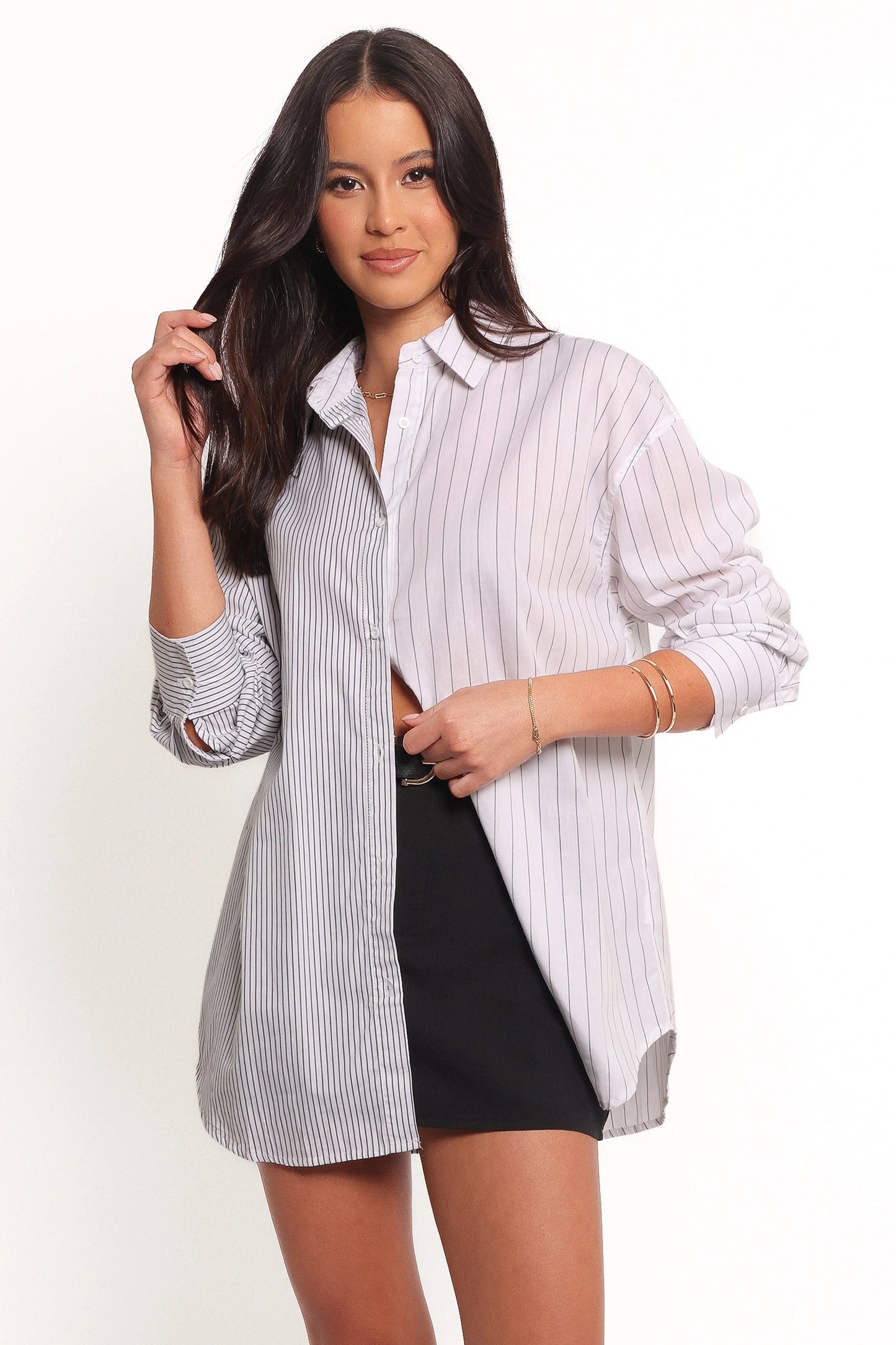 Boyfriend-Style Button-Down Shirt