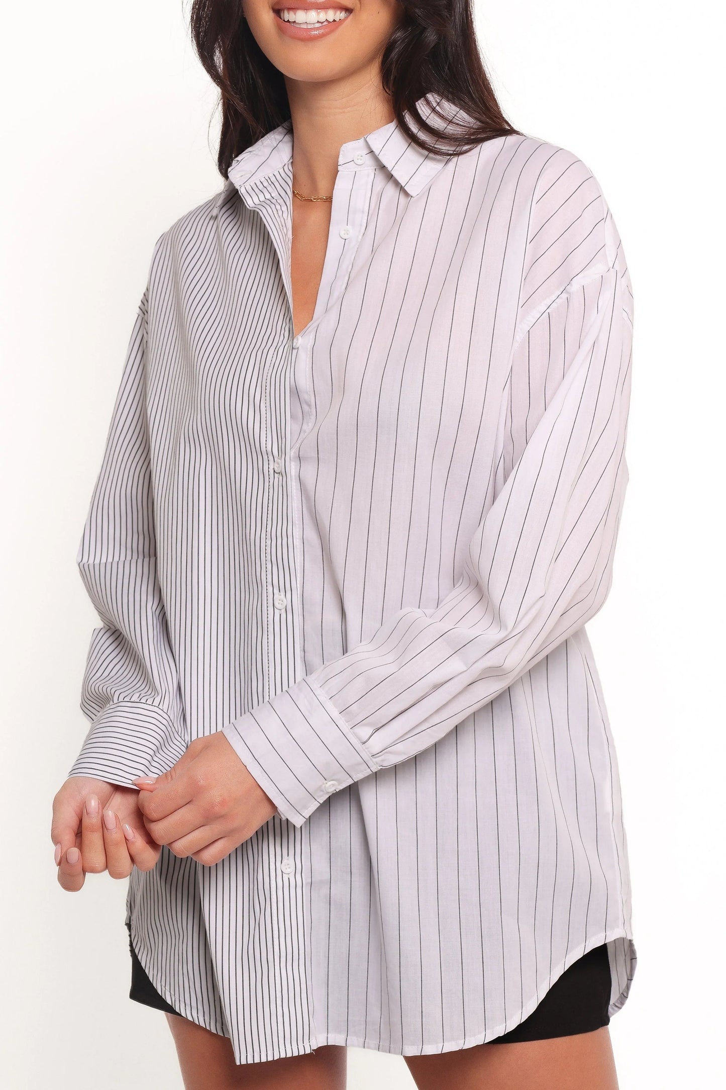 Boyfriend-Style Button-Down Shirt