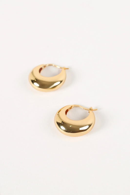 Brass Clasp-Back Hoop Earrings