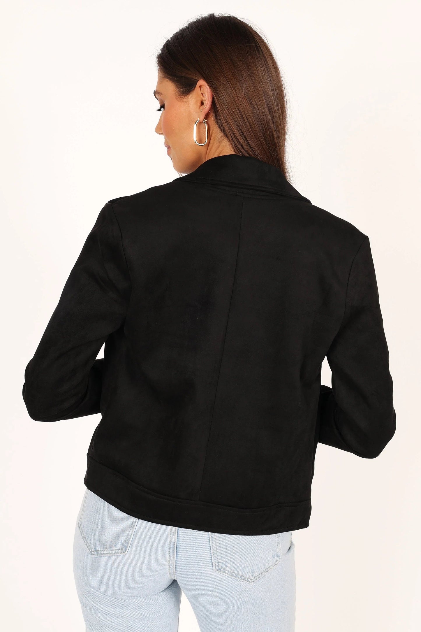 Faux Suede Moto Jacket