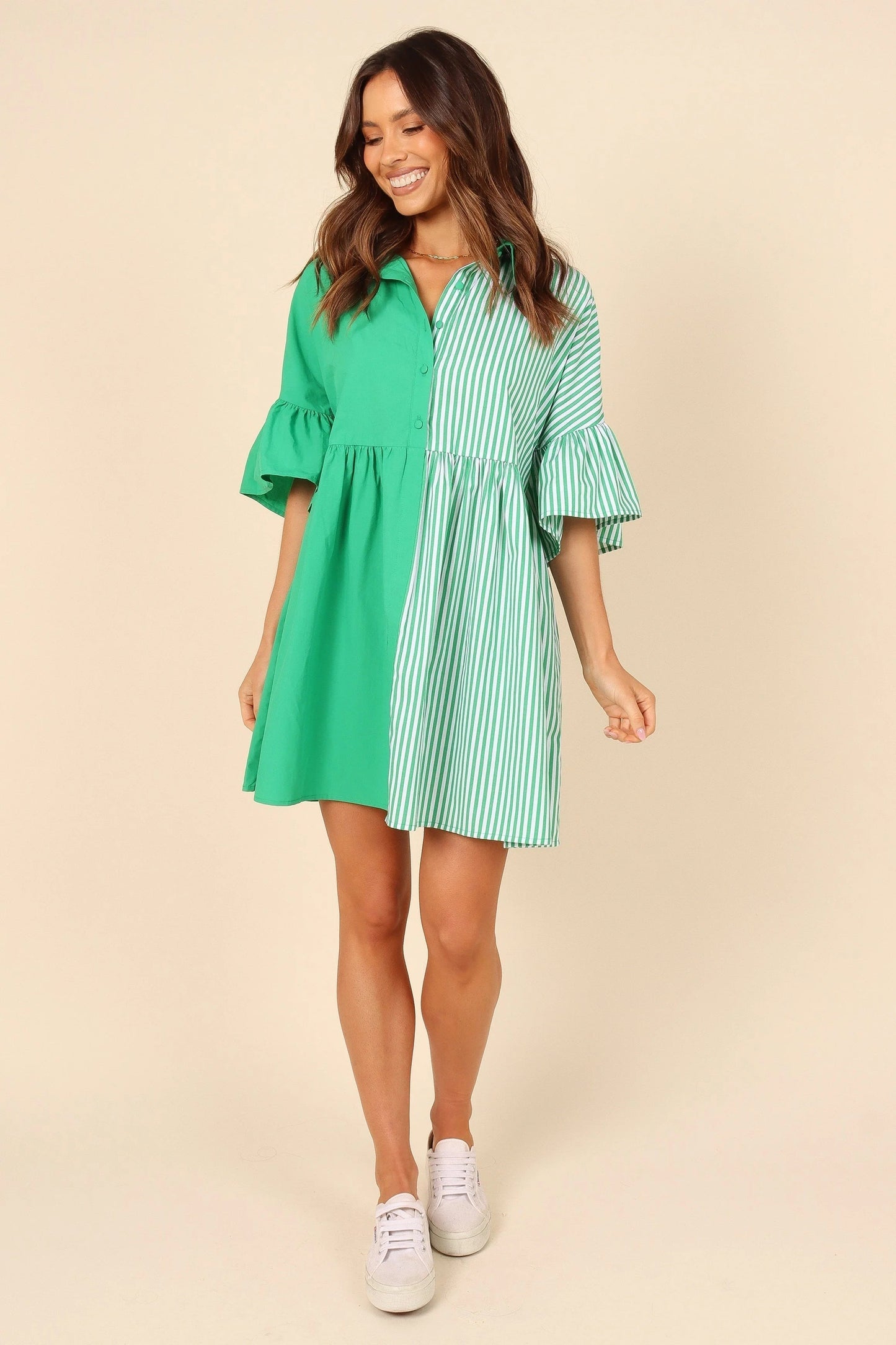 Frilled Collar Mini Dress