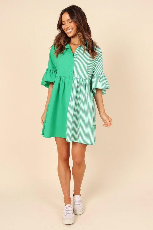 Frilled Collar Mini Dress
