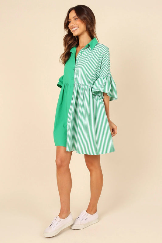 Frilled Collar Mini Dress