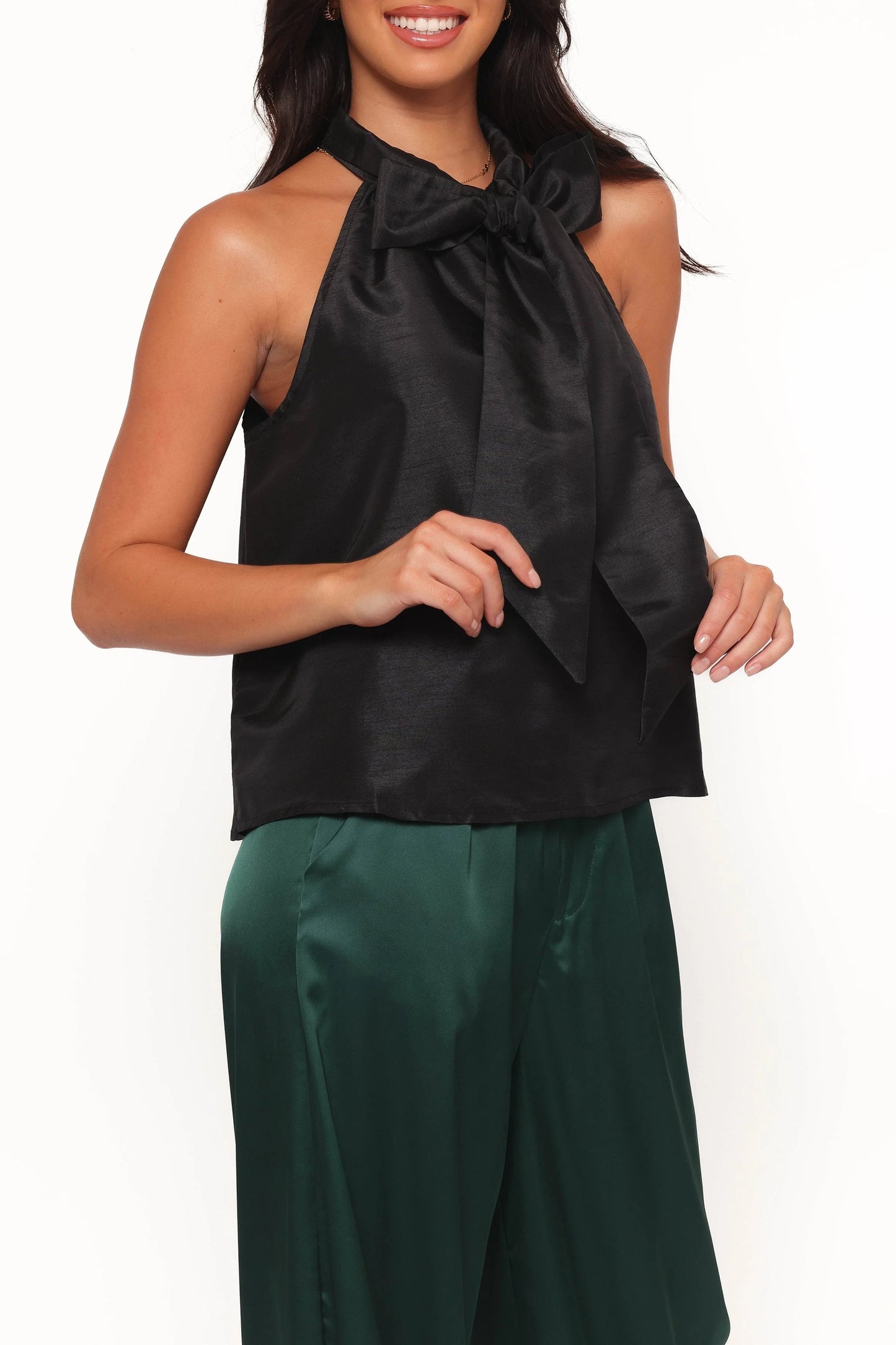 Halter Bow-Tie Sleeveless Top