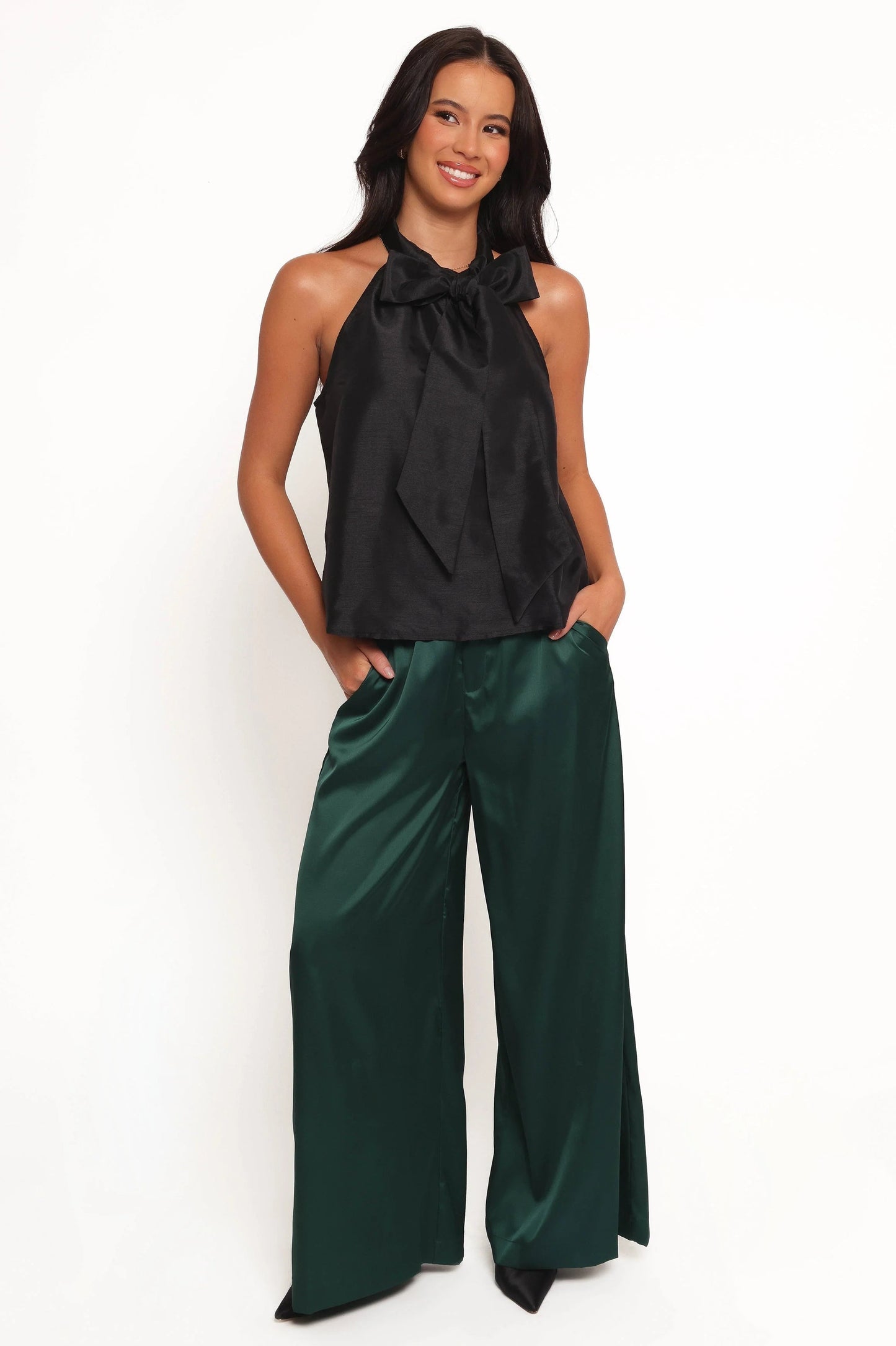 Halter Bow-Tie Sleeveless Top