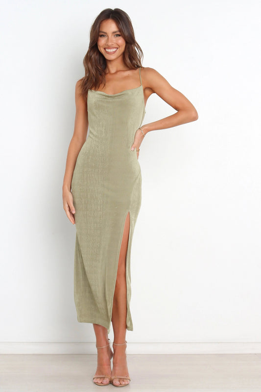 Luna Cowl Midi Dress