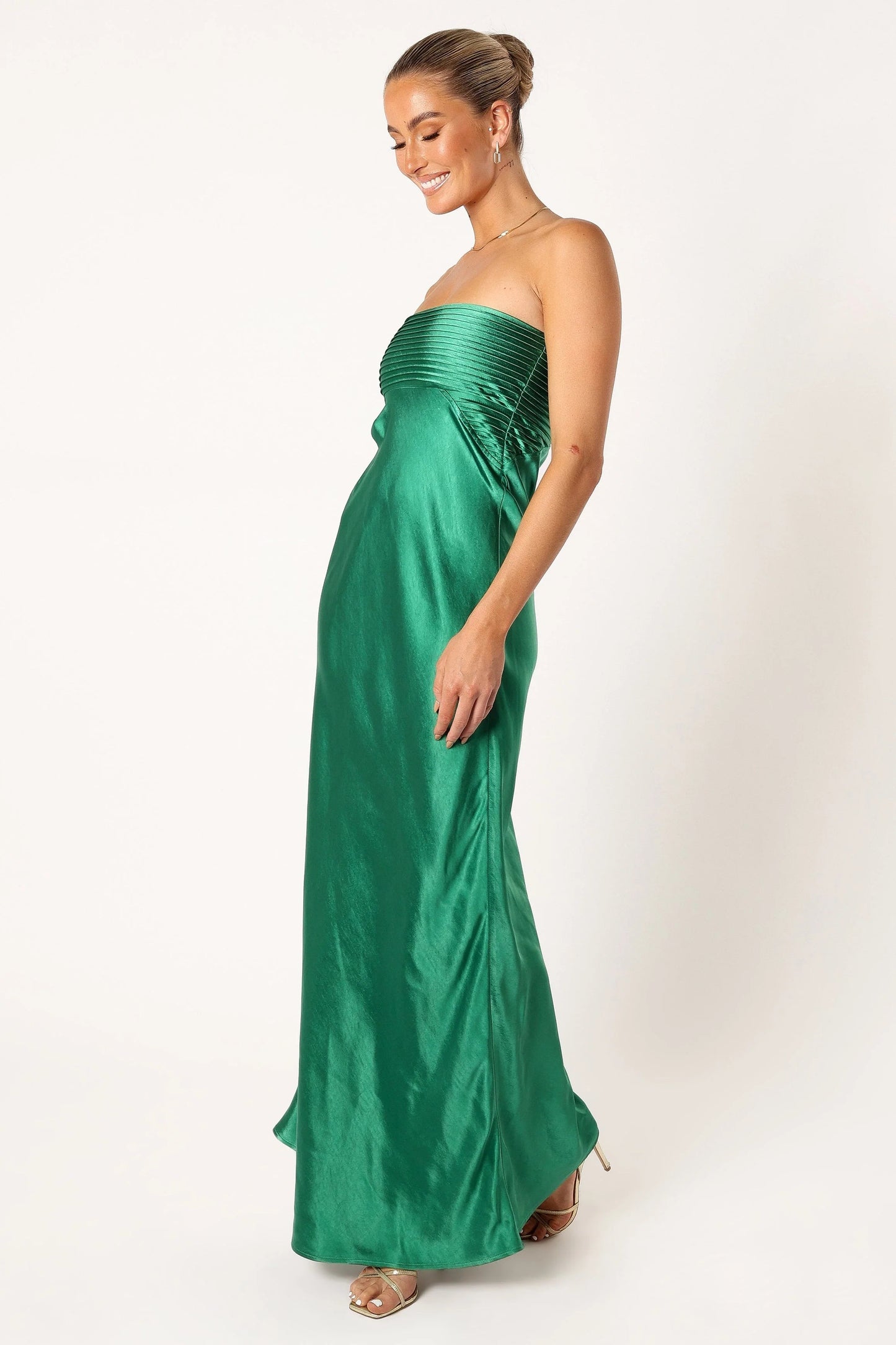 Pleated Bodice Maxi Dress