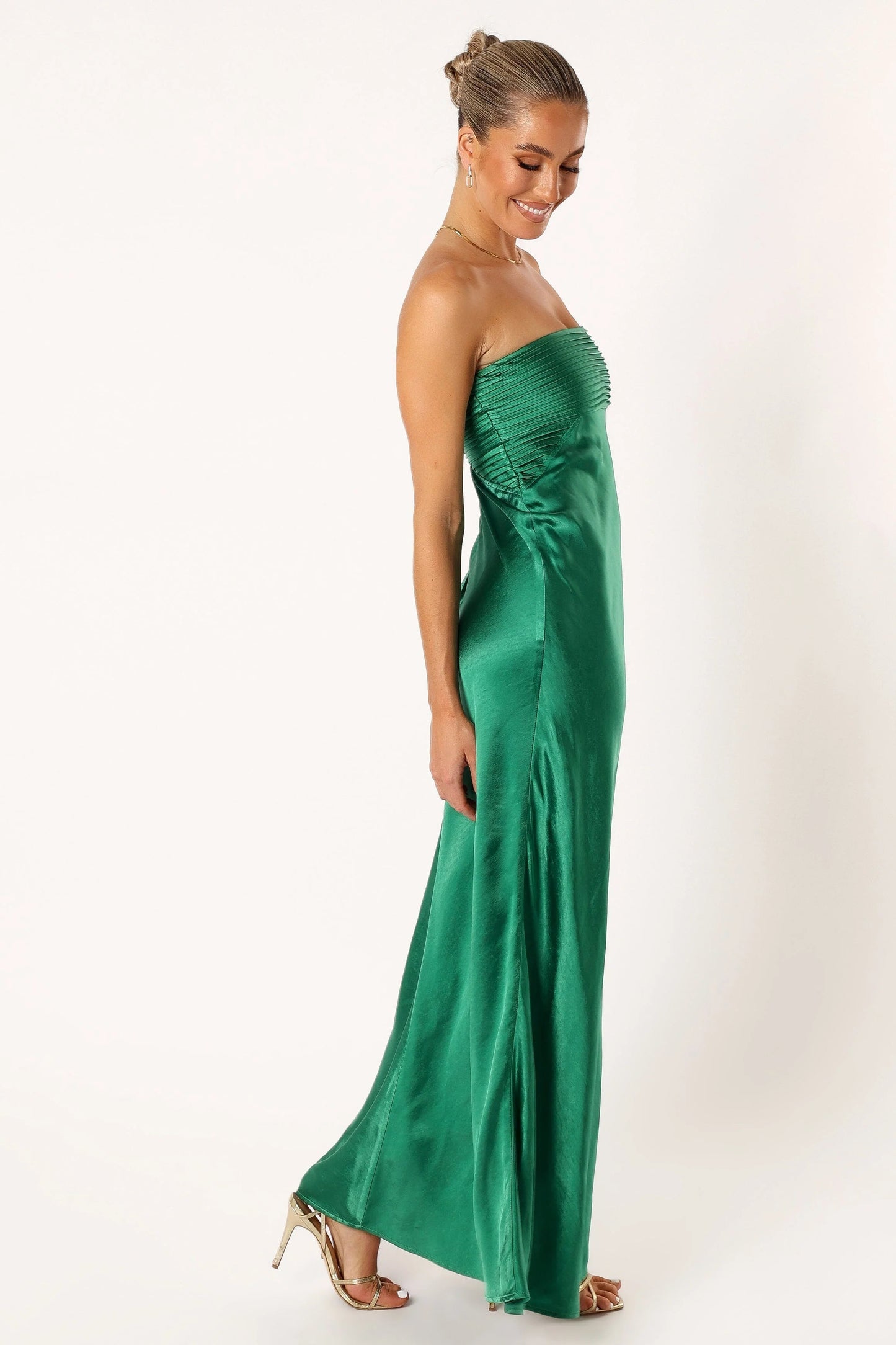 Pleated Bodice Maxi Dress