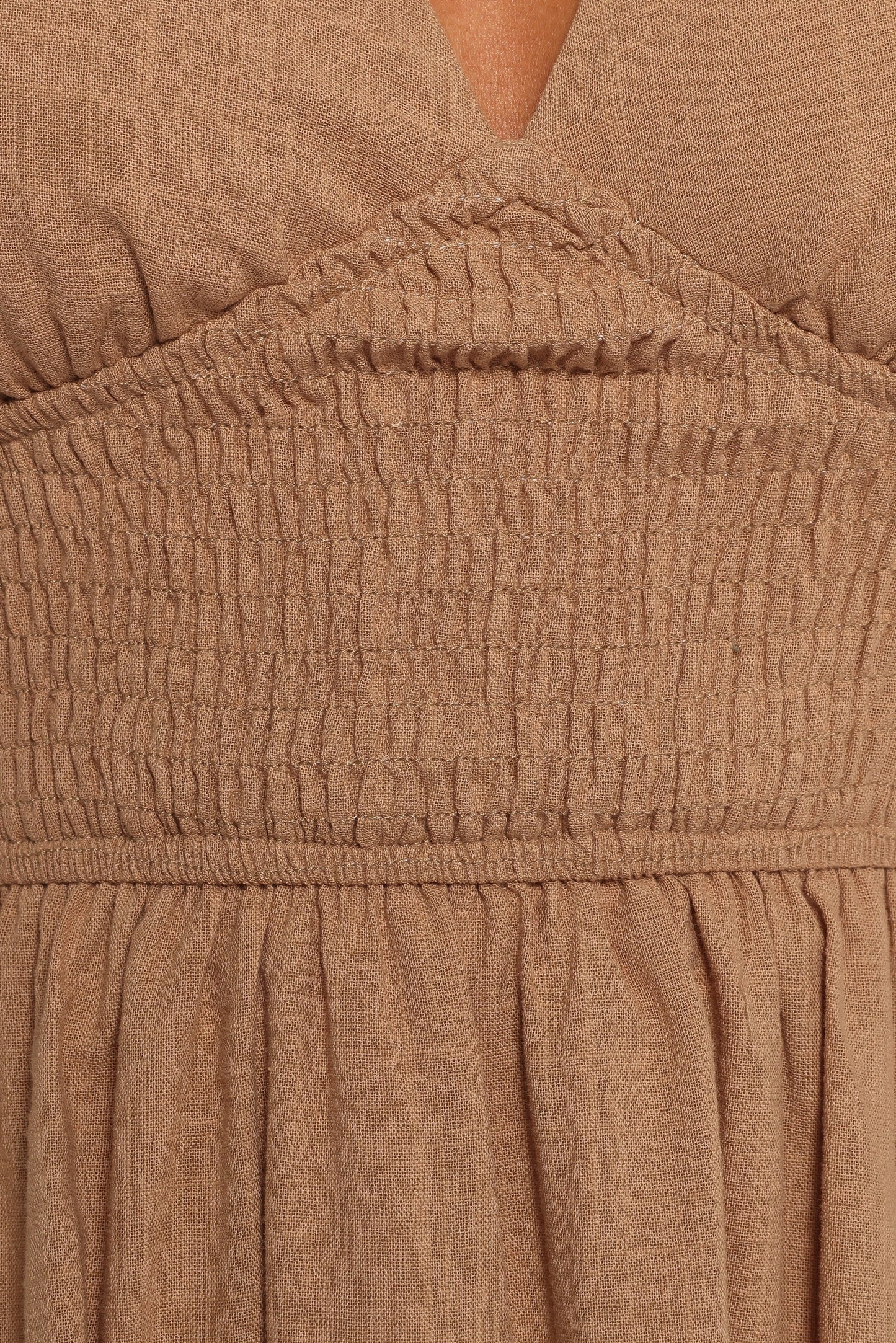 Shirred Romance Midi Dress