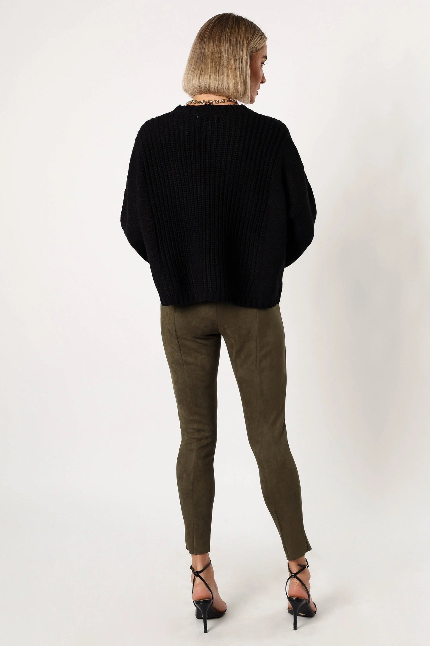 Suede-Feel High-Waist Leggings