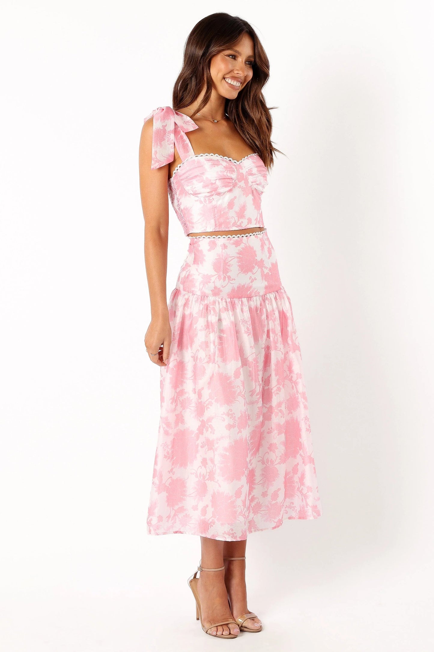 Sweetheart Crop Top & Midi Skirt Set