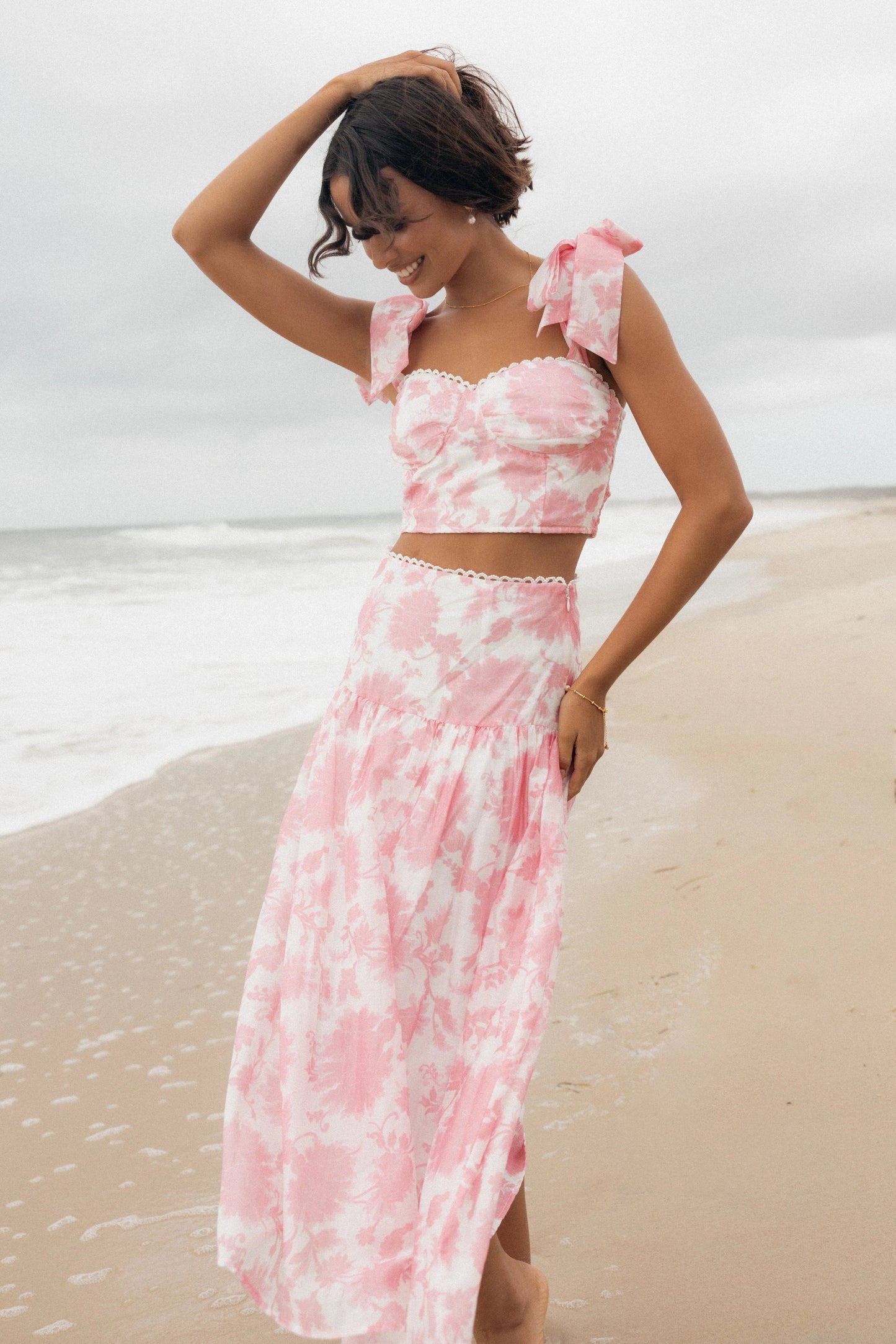 Sweetheart Crop Top & Midi Skirt Set
