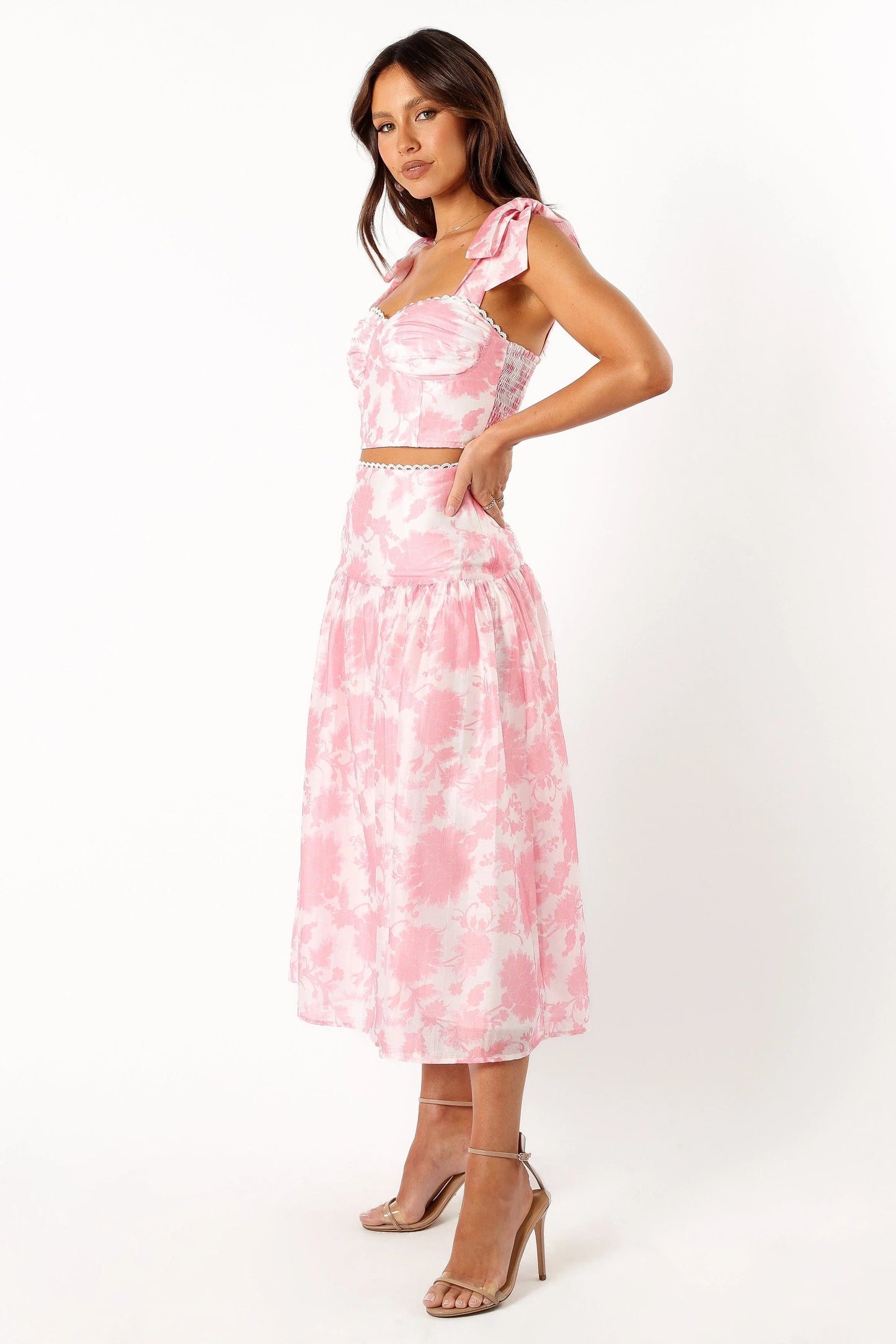 Sweetheart Crop Top & Midi Skirt Set