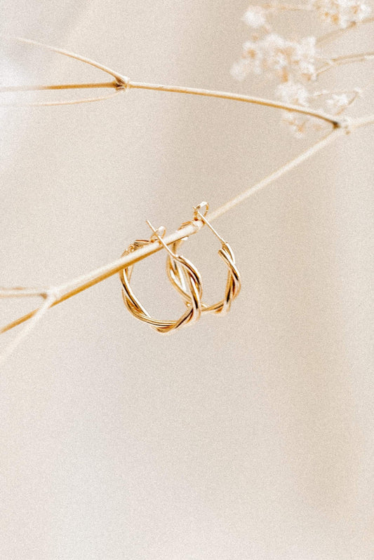 Twist Hoop Snap Earrings