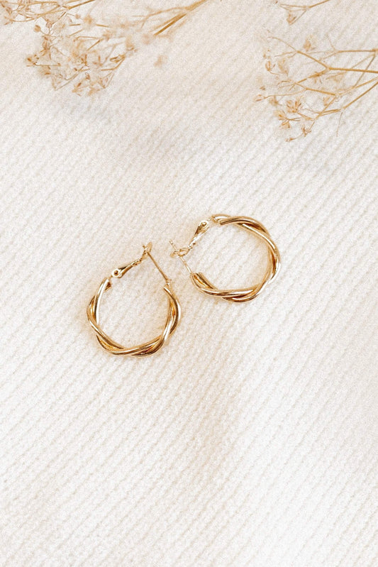 Twist Hoop Snap Earrings