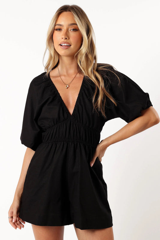 V-Neck Utility Romper
