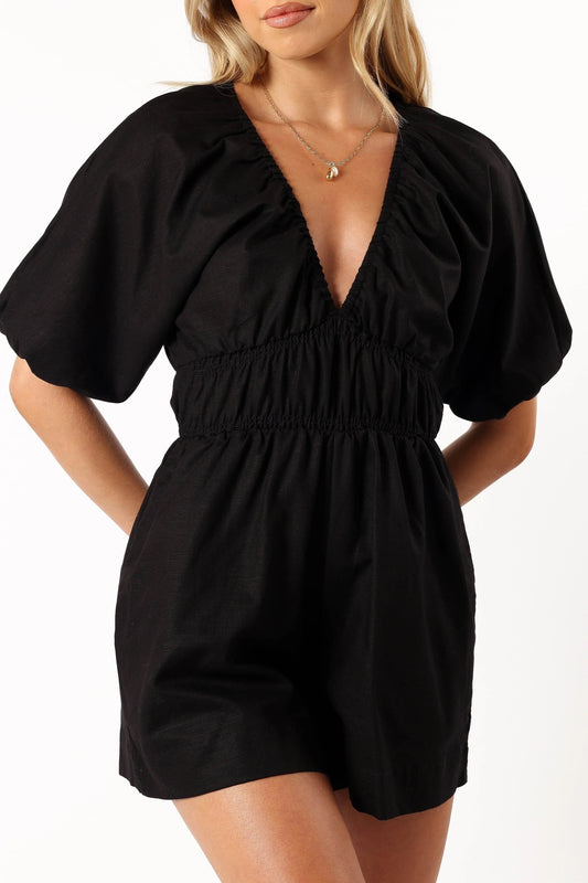V-Neck Utility Romper